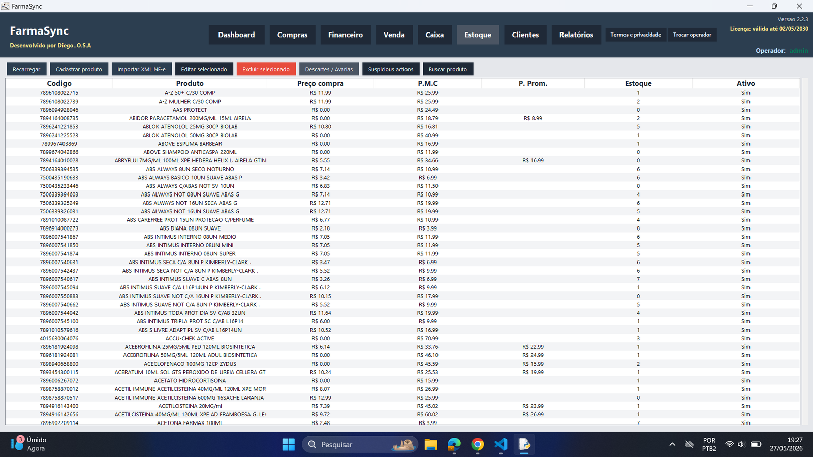 Dashboard FarmaSync 5